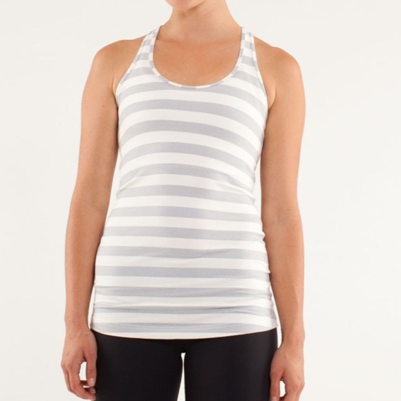 Lululemon Cool Racerback Micro Macro Polar Cream Silver Slate - Picture 1 of 10